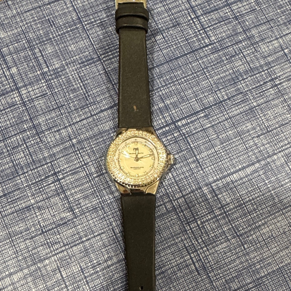 Technomarine Black and Silver Women's Watch with diamonds